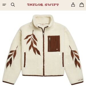 Taylor Swift Kids Willow Cream and Brown Fleece Jacket YM